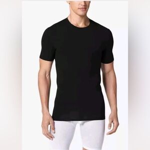 Tommy John Men's Cool Cotton Black Short Sleeve Tee
